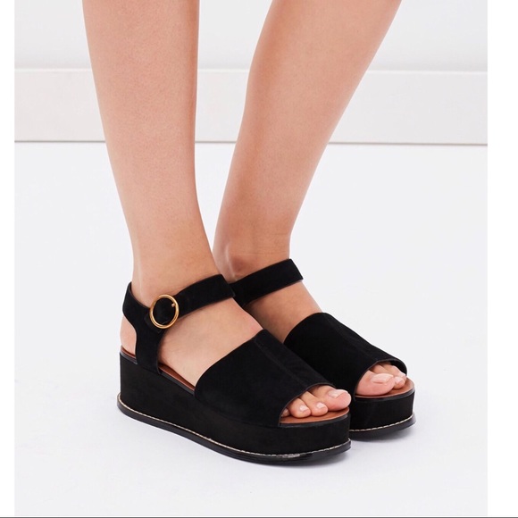 TOPSHOP WOW PLATFORM WEDGE SANDALS - Picture 4 of 5